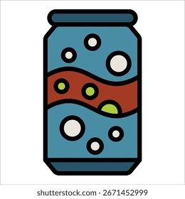 Elemento de icono de lata de refresco para diseño