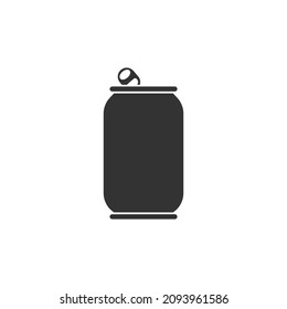 Soda can icon in flat style. Drink bottle vector illustration on isolated background. Beverage sign business concept.