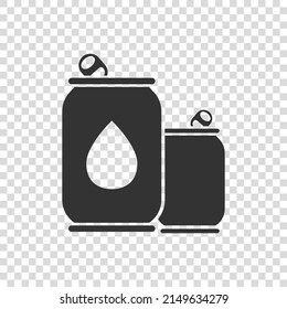 Soda can icon in flat style. Drink bottle vector illustration on isolated background. Beverage sign business concept.