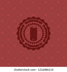 soda can icon inside badge with red background