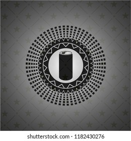soda can icon inside black emblem
