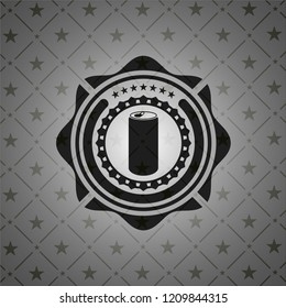 soda can icon inside black badge