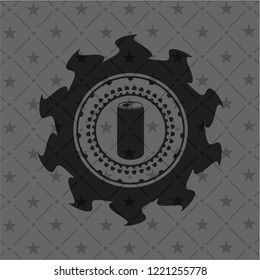 soda can icon inside dark badge