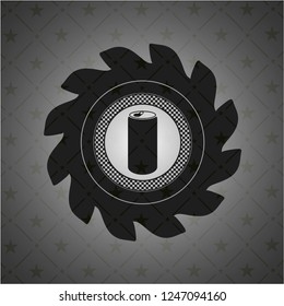 soda can icon inside dark badge