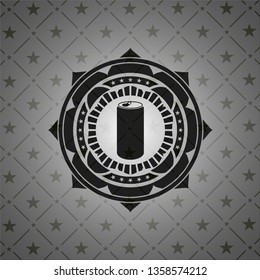 soda can icon inside dark badge