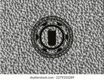 Soda kann in einem realistischen schwarzen Emblem mit Blasenhintergrund Symbol sein. Vektorgrafik. Detaillierte Angaben. 