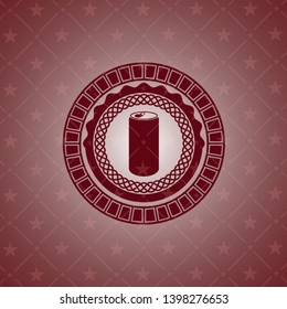 soda can icon inside red emblem