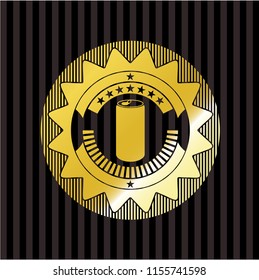soda can icon inside shiny emblem
