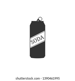 Soda can icon isolated. Flat design. Vector Illustration