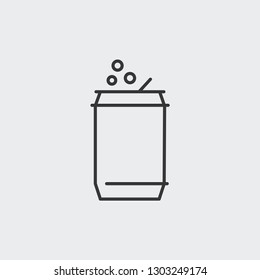 Soda can icon isolated on background. Beverage symbol modern, simple, vector, icon for website design, mobile app, ui. Vector Illustration 