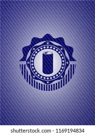 soda can icon with jean texture