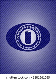 soda can icon with jean texture