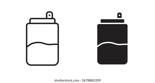 Soda pode ícone estilo de linha design gráfico vetores editáveis.