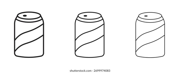 Soda pode ícone sinal de estilo linear para conceito móvel e web design.