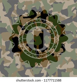 soda can icon on camo texture
