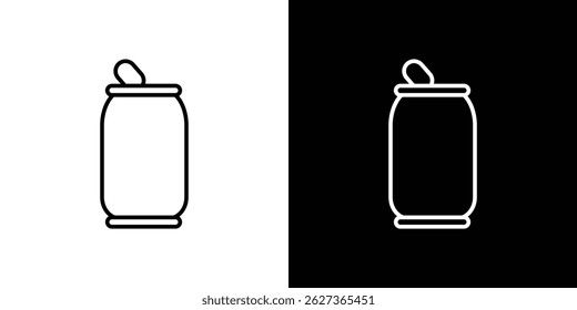 Soda can icon outline. linear style for apps