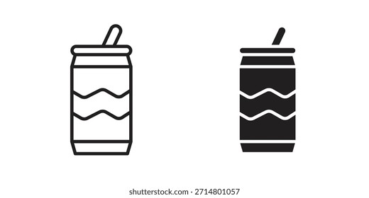 Soda Dose Icon Pack. Flaches Vektorsymbol-Designelement.
