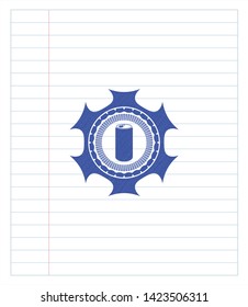 soda can icon pen effect. Blue ink. Vector Illustration. Detailed.