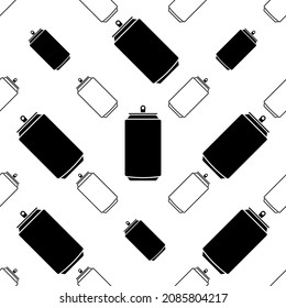 Icono De Soda Can Icono Patrón Sin Margen, Tin Can, Icono De La Cerveza, Bebida Fría Puede Icono Icono Ilustración De Arte Vector