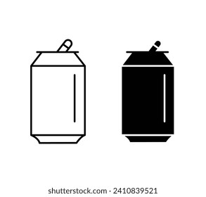 Soda can icon set. Vector illustration