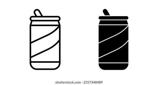 Soda Can Icon set,Symbol isolated white background. vector illustration. color editable.