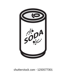Soda can icon. Simple flat design. Isolate on white background.