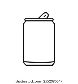 Soda can icon Simple thin line flat symbol