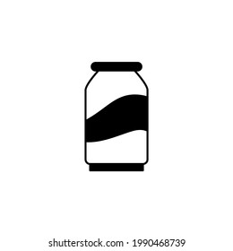 Soda kann Symbol auf schwarz-weißem Hintergrund auf schwarz-weißem Hintergrund 