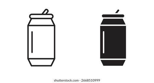 Soda kann Symbol soliden Stil. Flache Vektorgrafik.