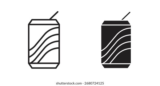 Soda pode ícone símbolo forma. símbolos vetoriais.