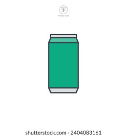 Soda Can Icon symbol vector illustration isolated on white background