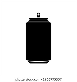 Soda Can Icon, Tin Can, Beer Can Icon, Cold Drink Can Icon Vector Art Illustration