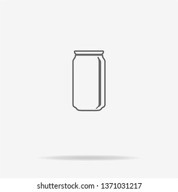 Soda can icon. Vector concept illustration for design.
