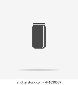 Soda can icon. Vector concept illustration for design.