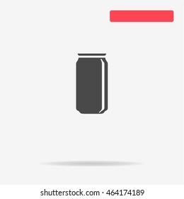Soda can icon. Vector concept illustration for design.