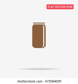 Soda can icon. Vector concept illustration for design.
