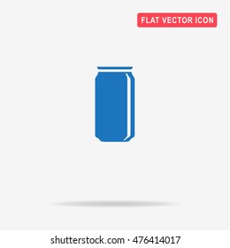 Soda can icon. Vector concept illustration for design.
