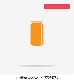 Soda can icon. Vector concept illustration for design.