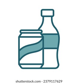 plantilla de diseño de vectores de icono soda can simple y limpio