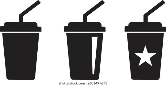 soda can icon vector Paper coffee cup icon in flat style. Drink icon.