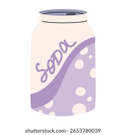 Ilustração de refrigerante. Lata de estanho de refrigerante.
