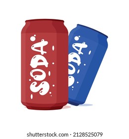 Modelación vectorial Soda Can Illustration