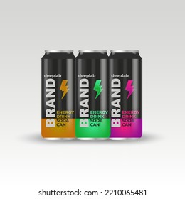 Soda Can Illustration Vector Mockup