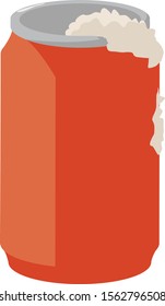 Soda can, illustration, vector on white background.