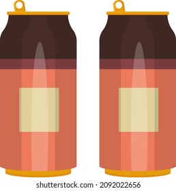 La soda puede, ilustración, vector sobre un fondo blanco.