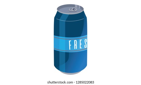 Soda can isolated vector illustration