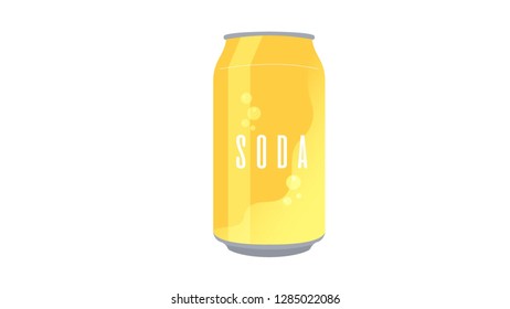 Soda can isolated vector illustration