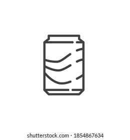 Soda can line icon. linear style sign for mobile concept and web design. Aluminum can outline vector icon. Symbol, logo illustration. Vector graphics