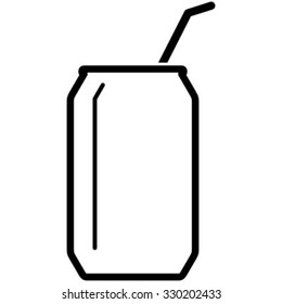 Soda can minimalist vector icon