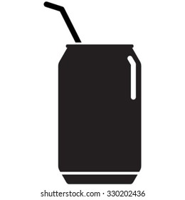 Soda can minimalist vector icon